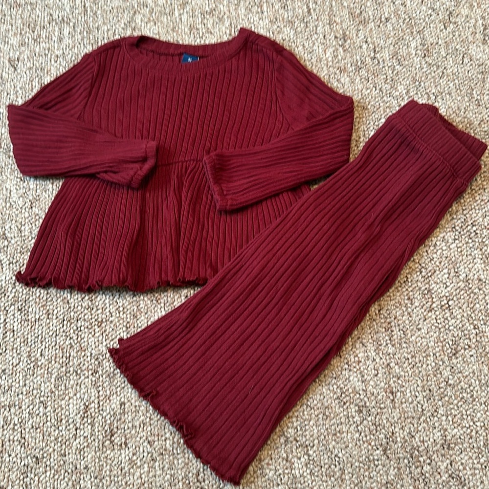 Old Navy Maroon Matching Top & Pants Set - Maroon -